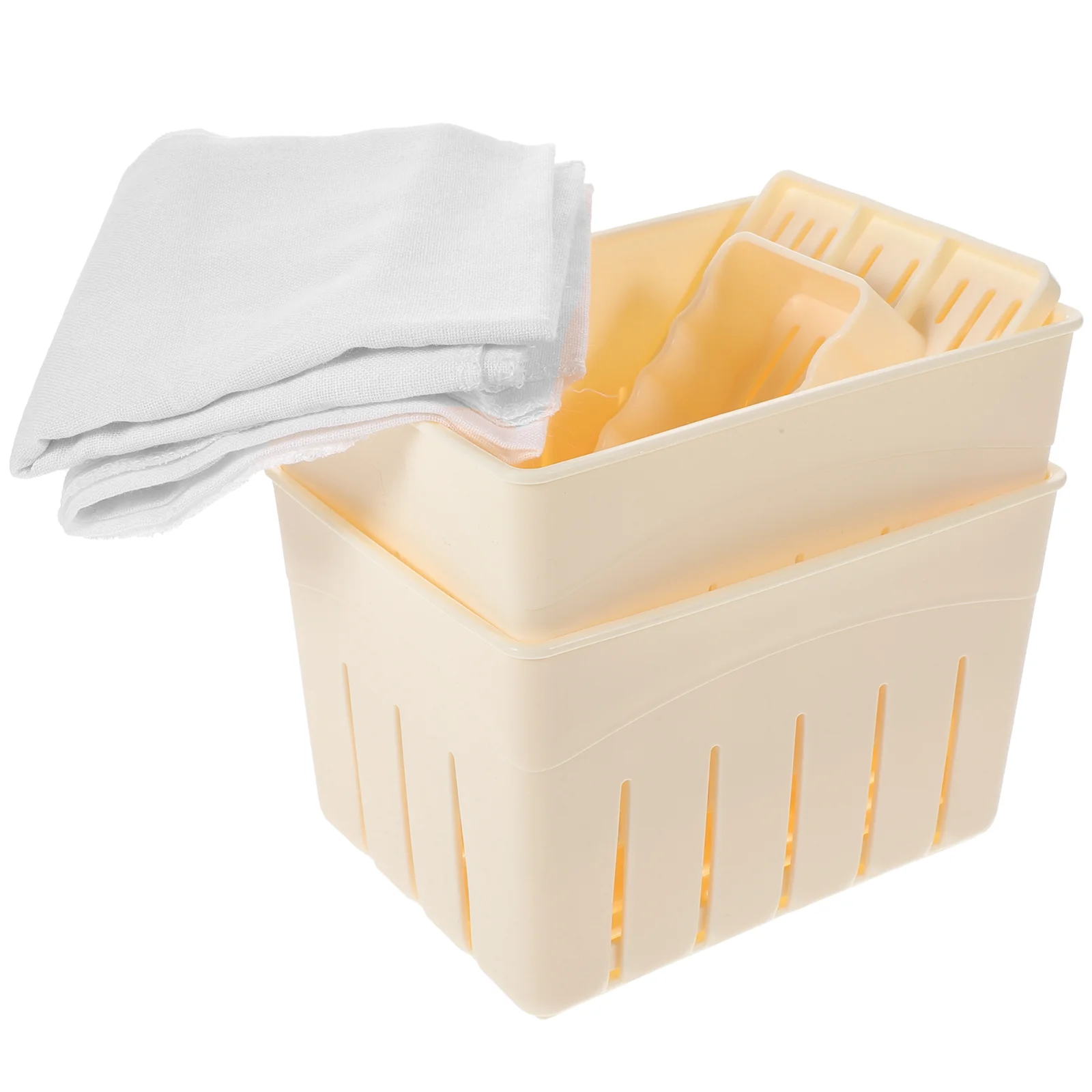 

Plastic Tofu Press Mould Homemade Tofu Mold Soybean Curd Tofu Making Mold With Cheese Cloth Kitchen Cooking Tool