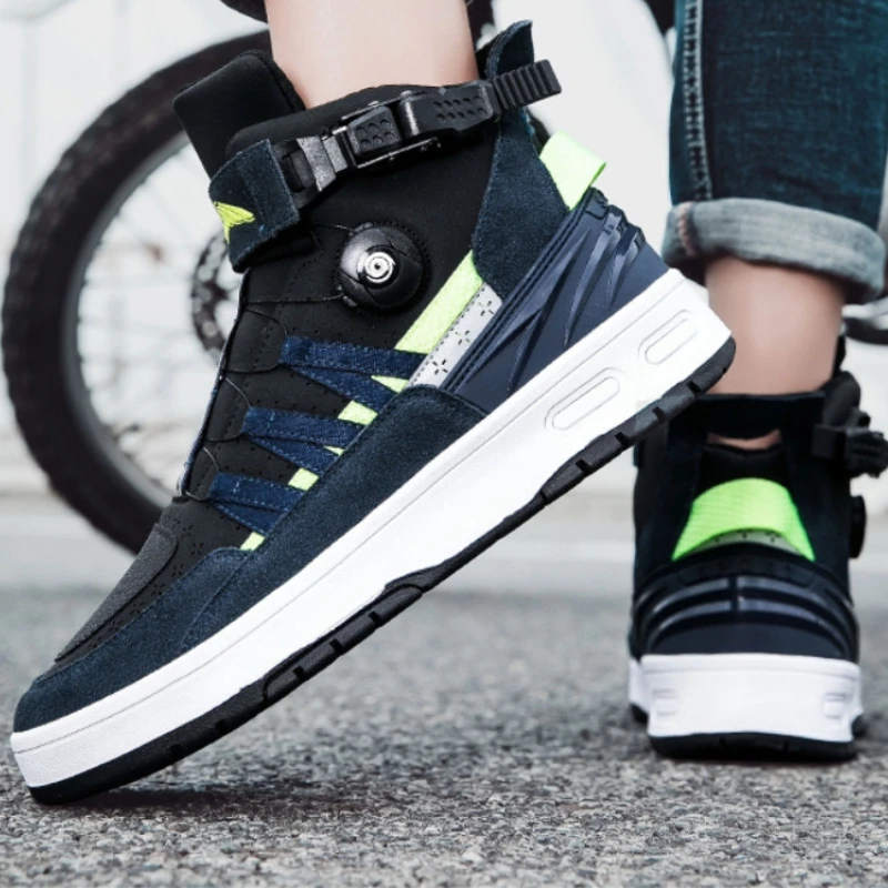 Off-road Riding Shoes Protection Bike Boots for Couples Men Sports Shoes for Professional Racers Motorcycle Moto Equipment