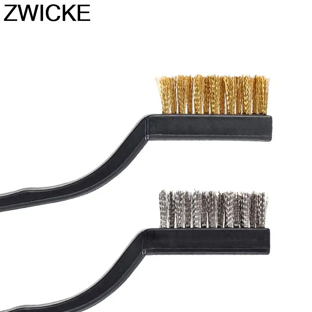 12/15pcs Wire Brass Brush 170mm Mini Brushes Micro Steel Brass Rust Remover Paint Remove Metal Scrubbing Polishing Burring Brush