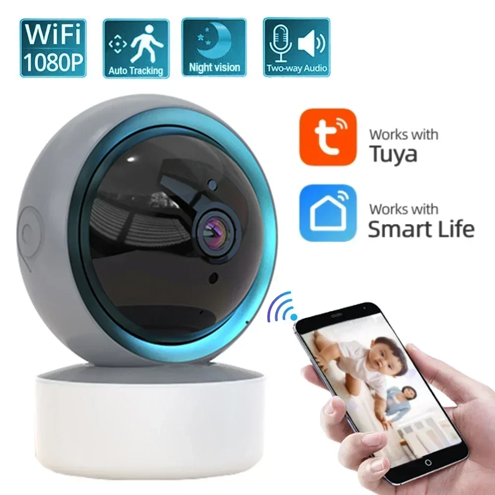 

Vision Supports TCP/IP/ONVIF Private Protocol Tuya 1080P Wifi IP Camera Baby Monitor 360° PTZ Motion Detect 2 Way Audio Night