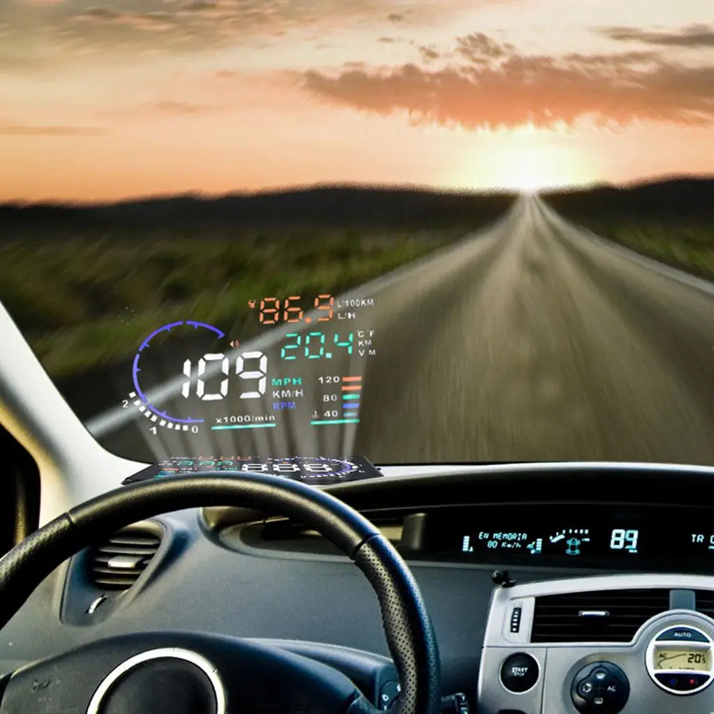 ڵ HUD  ÷, OBD II ӵ , Ƽ ÷ ũ A8, 5.5 ġ