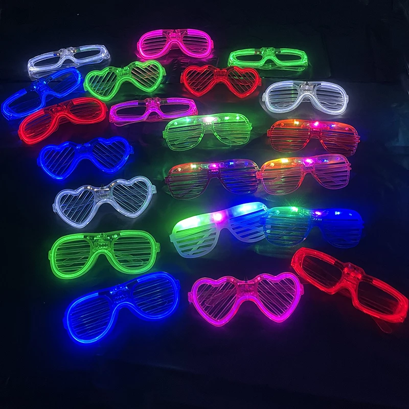 6/12/24/30/40/50pcs Led Neon Glasses Light Up Party Glasses Glow in the Dark For Kids Adults Party Favor Supplies