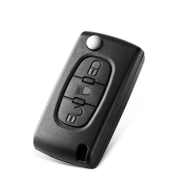Guscio della custodia della chiave dell'auto con telecomando per Citroen - KEYYOU per Citroen C2 C3 C4 C5 C6 C8 3 pulsanti Flip Remote Car Key