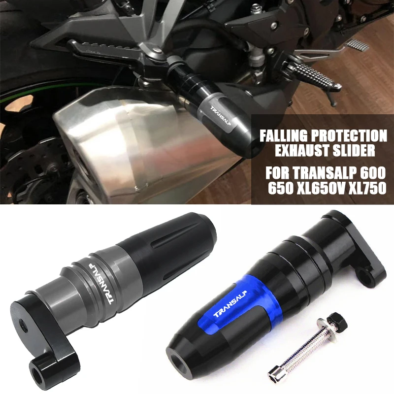 

Для TRANSALP 600 650 XL650V XL750 защита от падения на мотоцикл, ползунок, противоударный коврик из алюминиевого сплава с логотипом TRANSALP