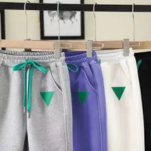  Spring and Autumn Children's Overalls Casual Sports Boys Pants Plush Trousers Loose Girls' Trousers Cotton Sweatpants 