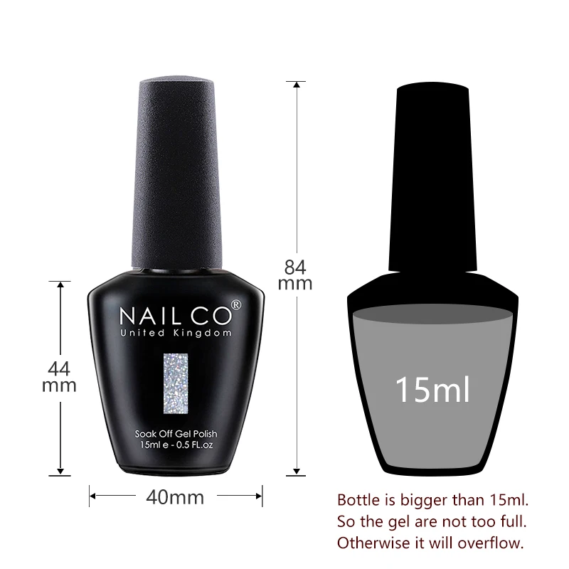 NAILCO 15ml Green Series Dark Color Gel Nail Polish Lasting Hybrid For Base Matte Top Coat Manicure Soak Off UV LED Nail Art Gel 6