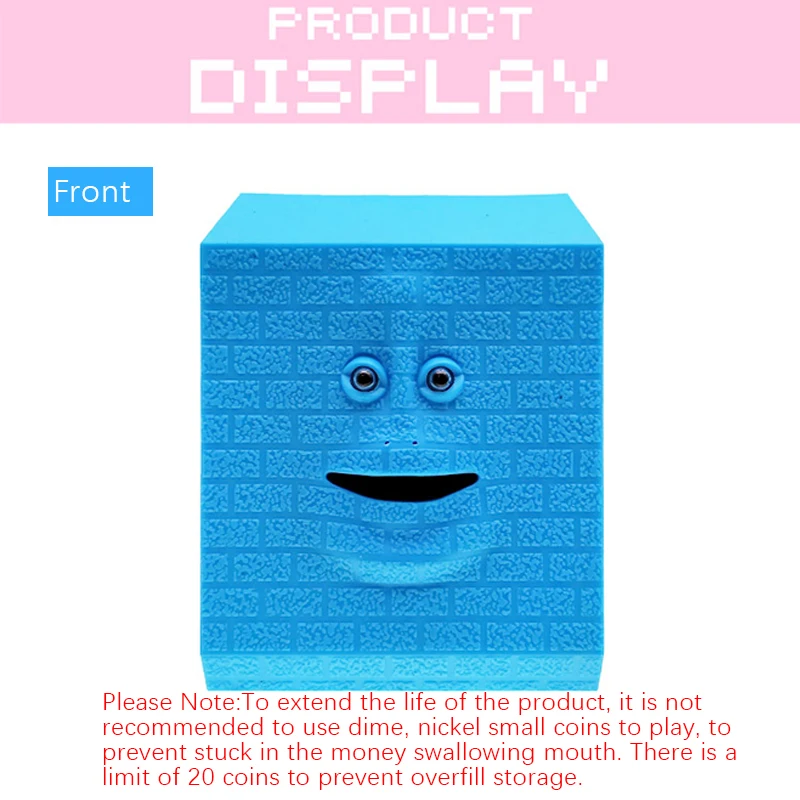 Novelty Face Bank Coin Eating Savings Bank Money Box Money Saving Collection Coins