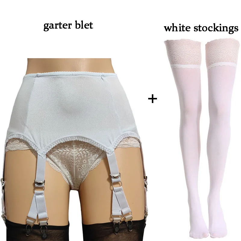 Garter Belt Vintage Suspender Belt Sexy Women Garter Belt with Lace Stockings