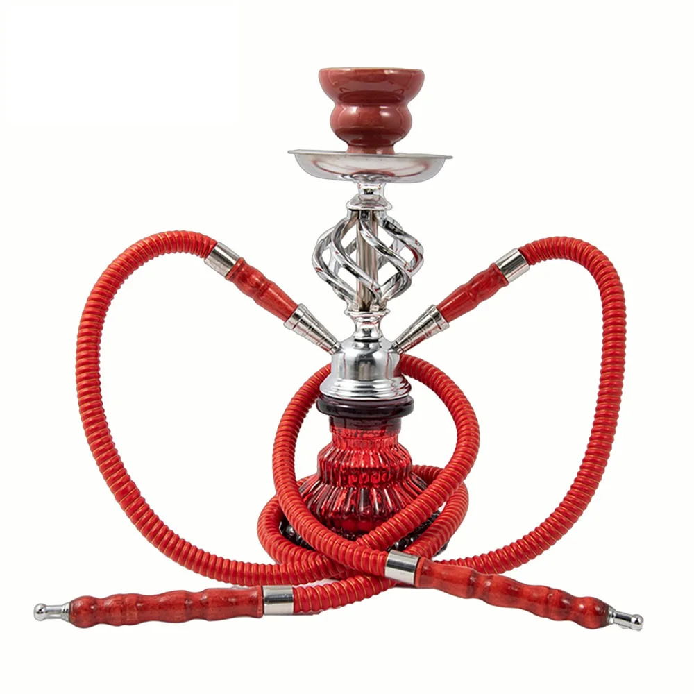 Glass Complete Shisha Hookah Set with Ceramic Bowl Tongs Hookah Hose Shisha Nargile Sheesha Narguile Chicha Water Pipe