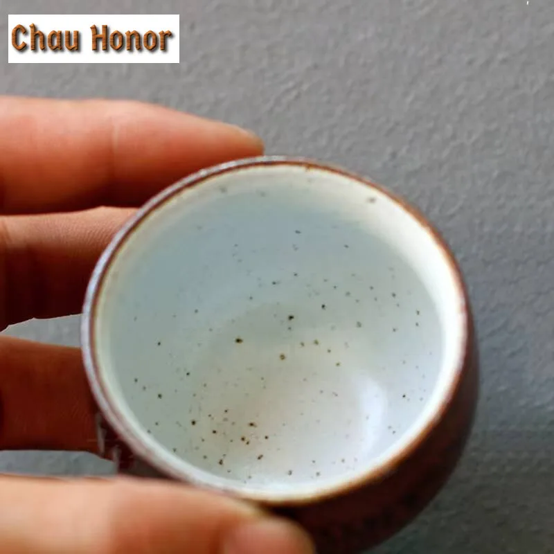 Japanese Style Boutique Coarse Pottery Five Elements Teacup Handmade Kiln Change Glaze Household Kungfu Teaset Tea Ceremony Gift