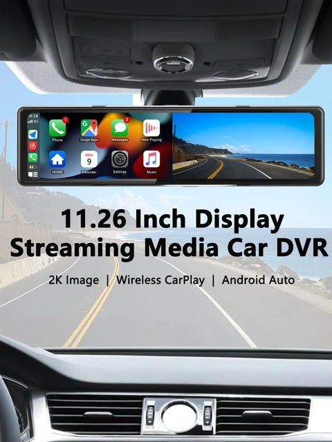 Specchietto Retrovisore Dashcam 4K Con Schermo Touch 12 Pollici - CarPlay, Android Auto, WiFi, GPS - Per Auto - Foto 9