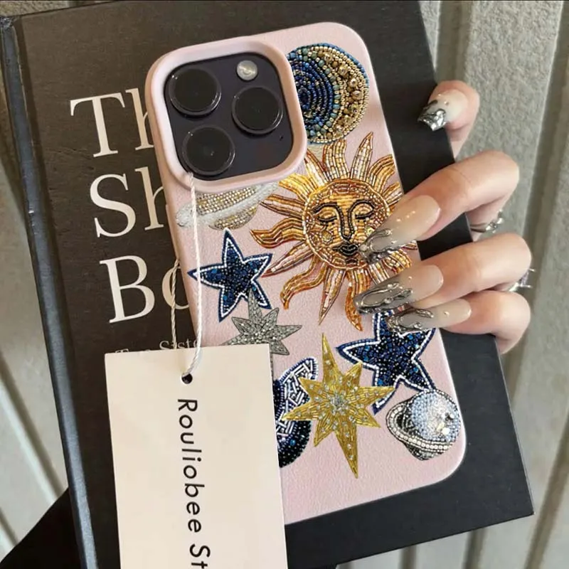Purple Sun Leaf Lichee Pattern Silicone Phone Case Cover