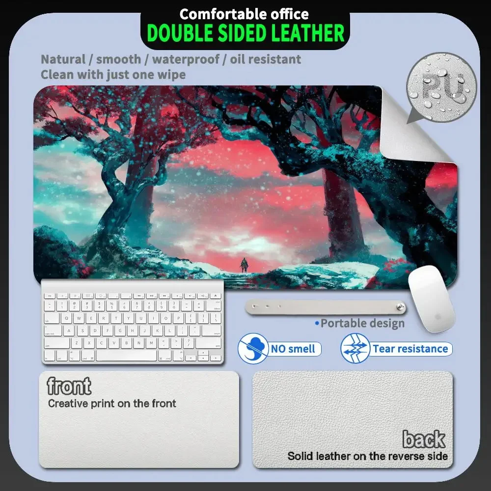 

New Arrival Mouse Pad S_sekiro Pu Leather Mousepad Large Extended Mause Desktop Mats Game Accessories Size For E-sports Keyboard