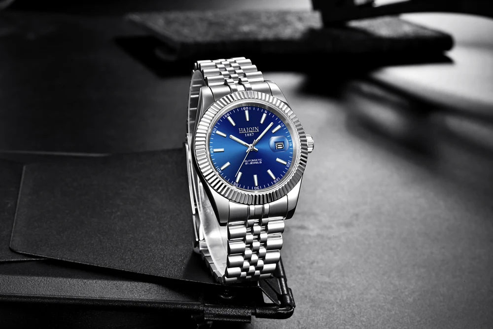 New High End Brand Automatic Self Wind Mens Watches Business Sport Mechanical Watches Fashion Luxury Stainless Steel AAA Clocks