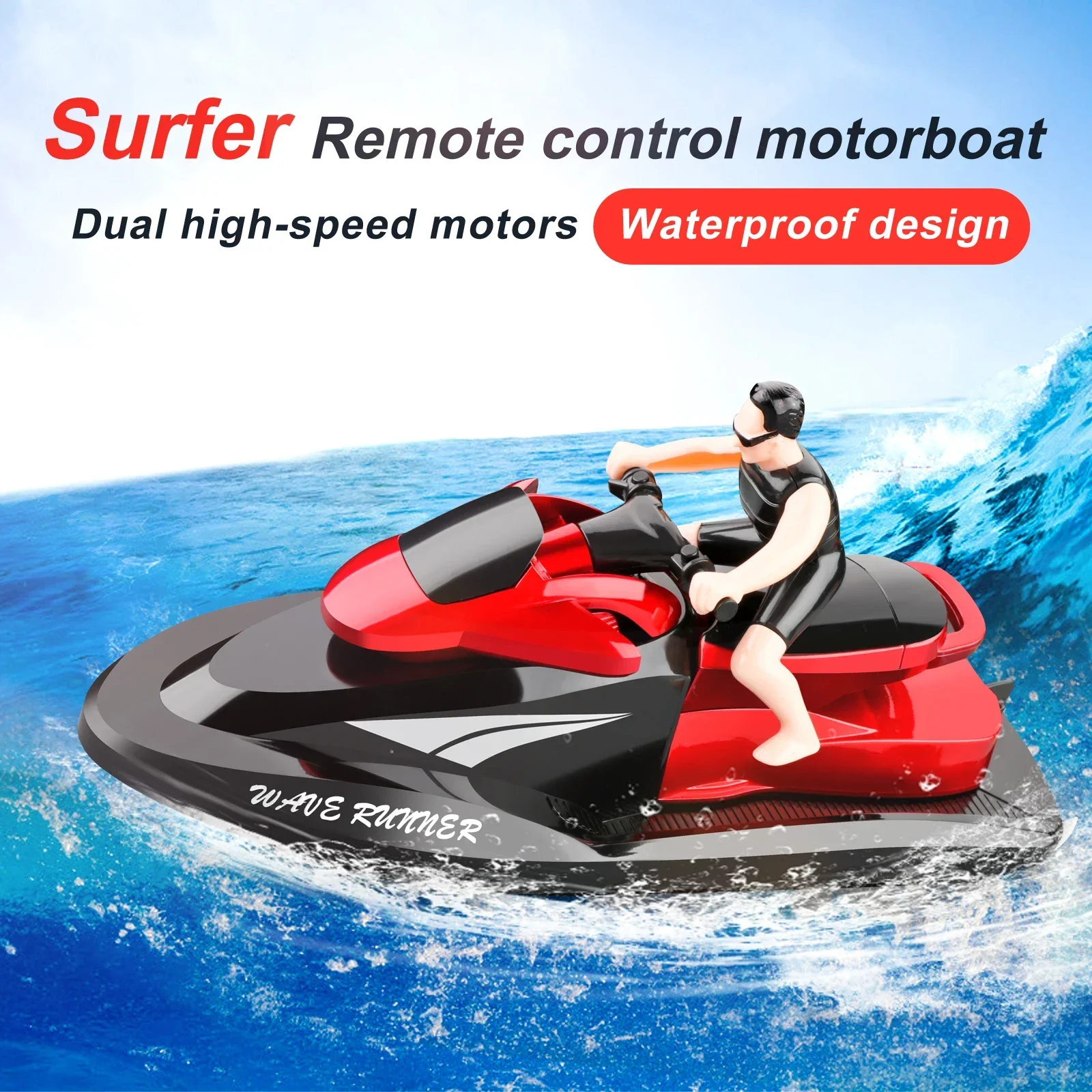 RC Boat 809 2.4G Remote Control Motorboat Water Speedboat Yacht Airship RC Boat Waterproof Electric Children's Toy Boat 4