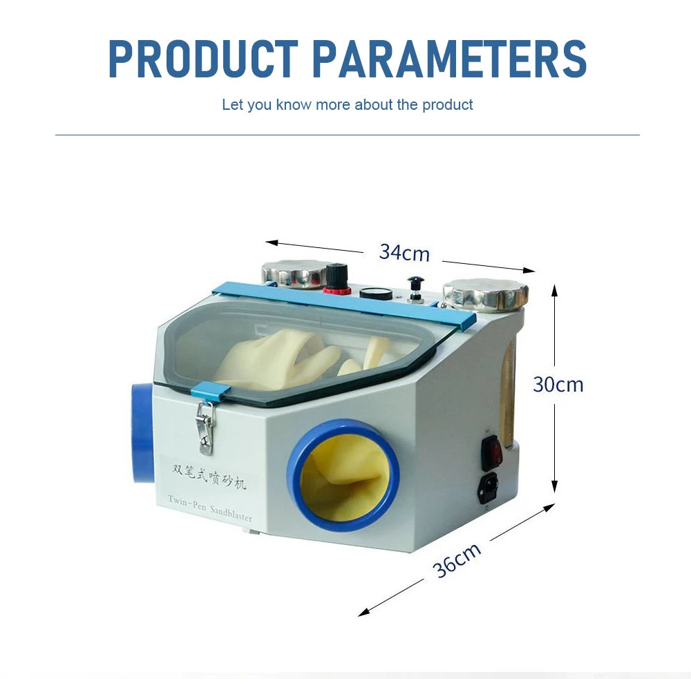 Sanding Blaster Jewelry Sandblasting Machine Desktop Double-pen Sandblasting Mac