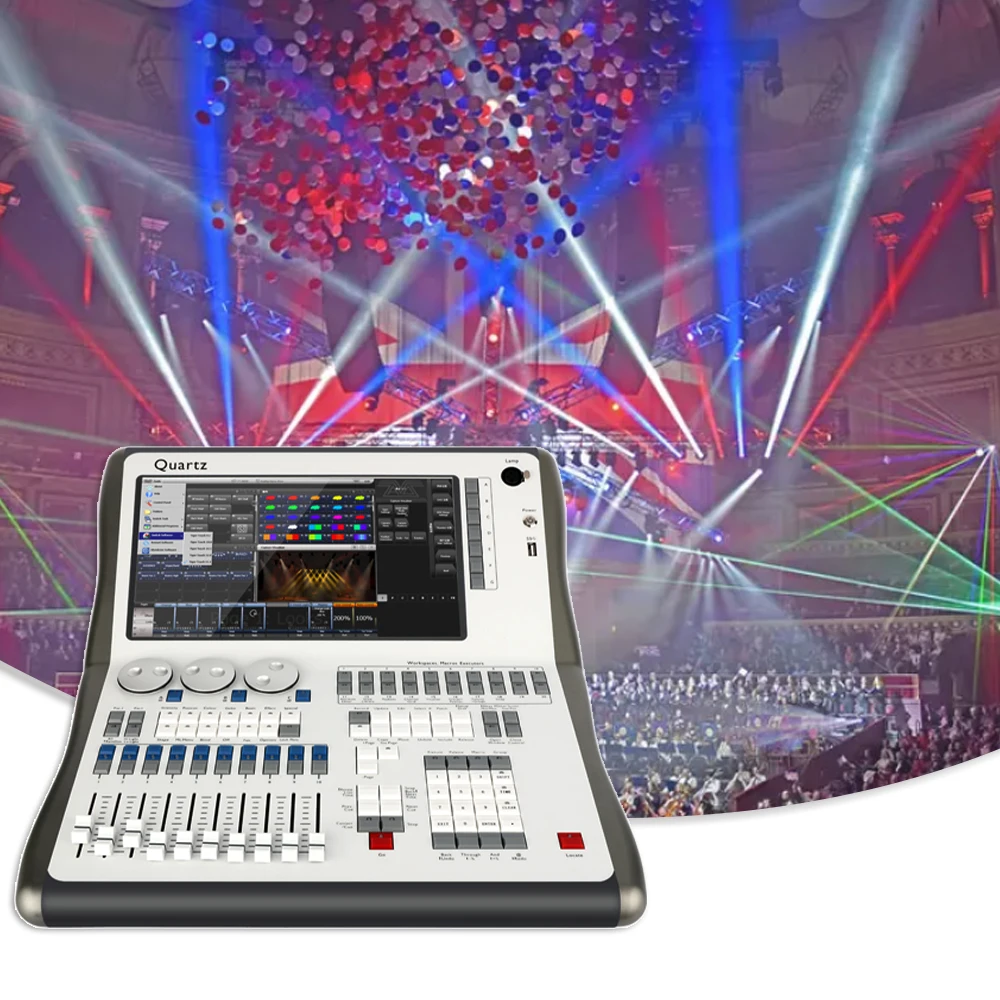 YUER Quartz Console Tiger Touch i5/i7 Screen Three Systems With Four 512DMX Outputs Stage Lighting DMX Controller