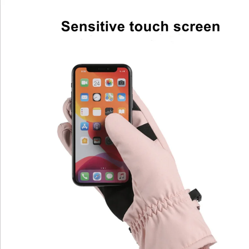Women Ski Gloves Waterproof Cycling Gloves Winter Touch Screen Bicycle Gloves Outdoor Scooter  Riding Motorcycle Ski Warm Glove 6