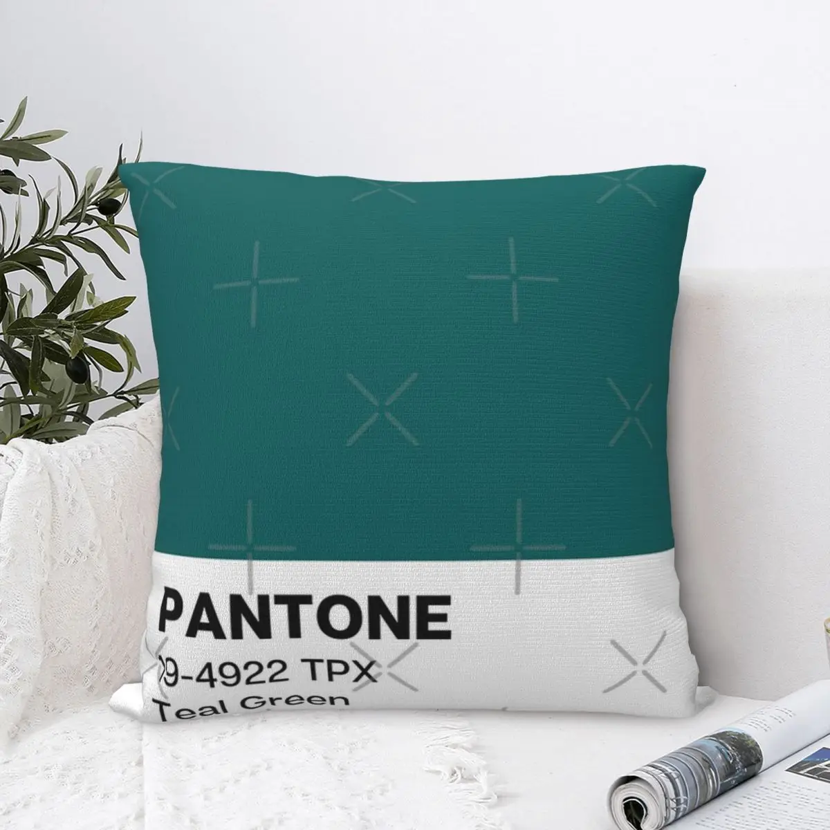 Pantone Teal Green Pillow Case Federa Cuscini Moderni Fodere Per Cuscini Cuscini Decor Home