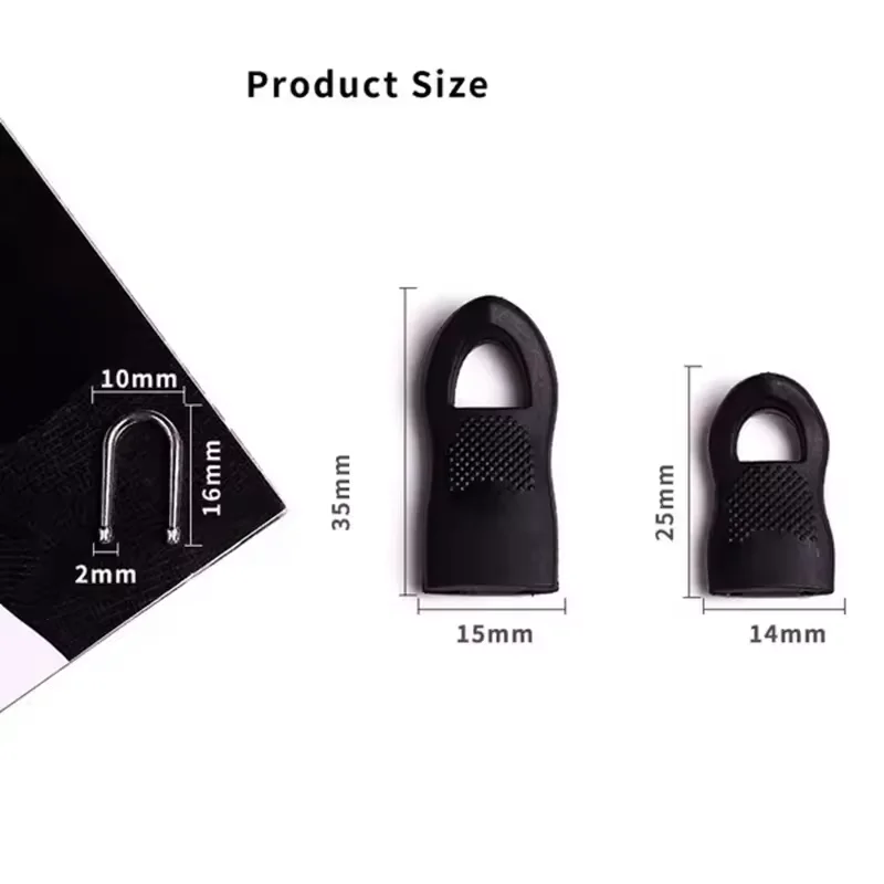 8Pcs Replacement Zipper Pull Puller End Fit Rope Tag Clothing Zip Fixer Broken Buckle Zip Cord Tab Bag Suitcase Backpack Tent