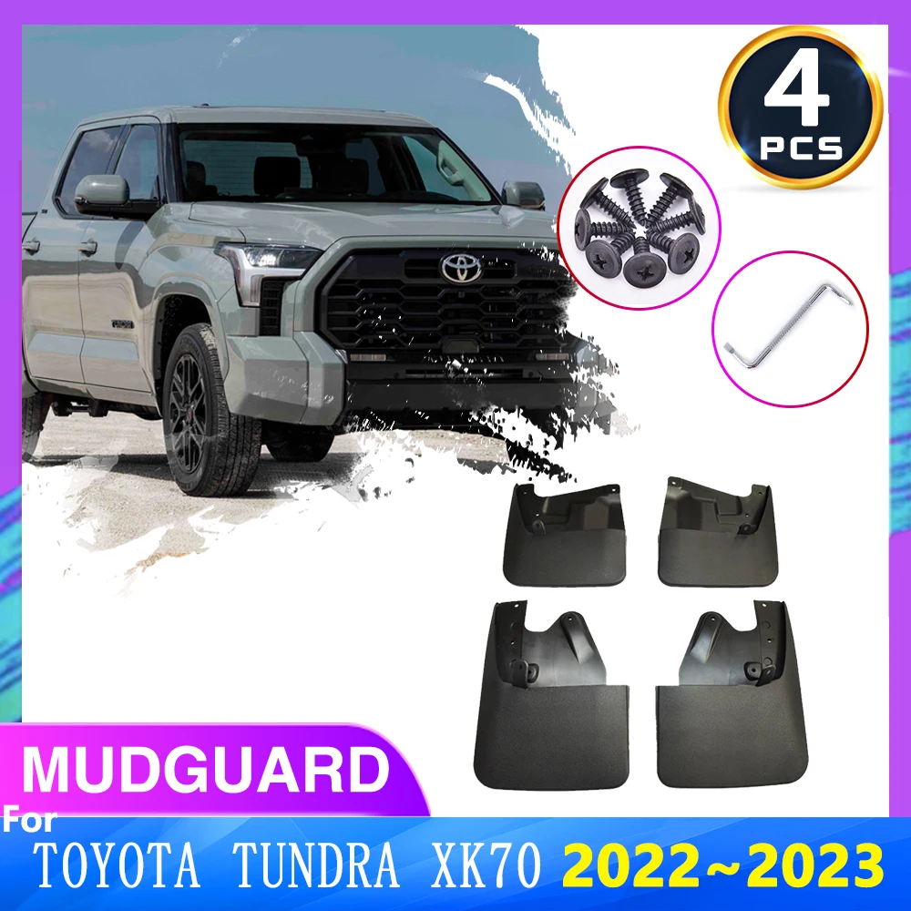 

For Toyota Tundra XK70 Mk3 2022 2023 Mudflaps Wheels Mudguards Mud Flap Fender Front And Rear Splash Guards Car Auto Accessories