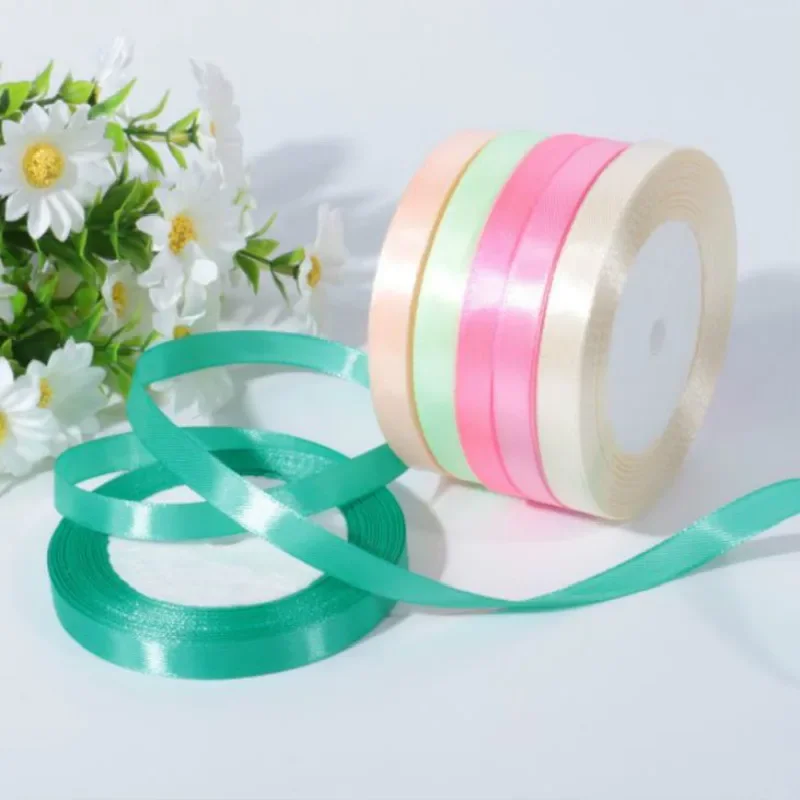 Elegant Silk Satin Ribbons for Crafts & Gift Wrapping - 22m Roll in Various Widths