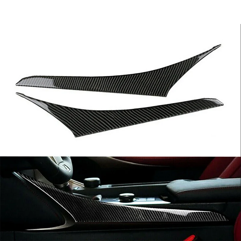 

2Pcs Car Interior Gear Shift Panel Side Trim Sticker Real Carbon Fiber Decoration for LEXUS IS250 IS300 IS350 2014 2015-2018