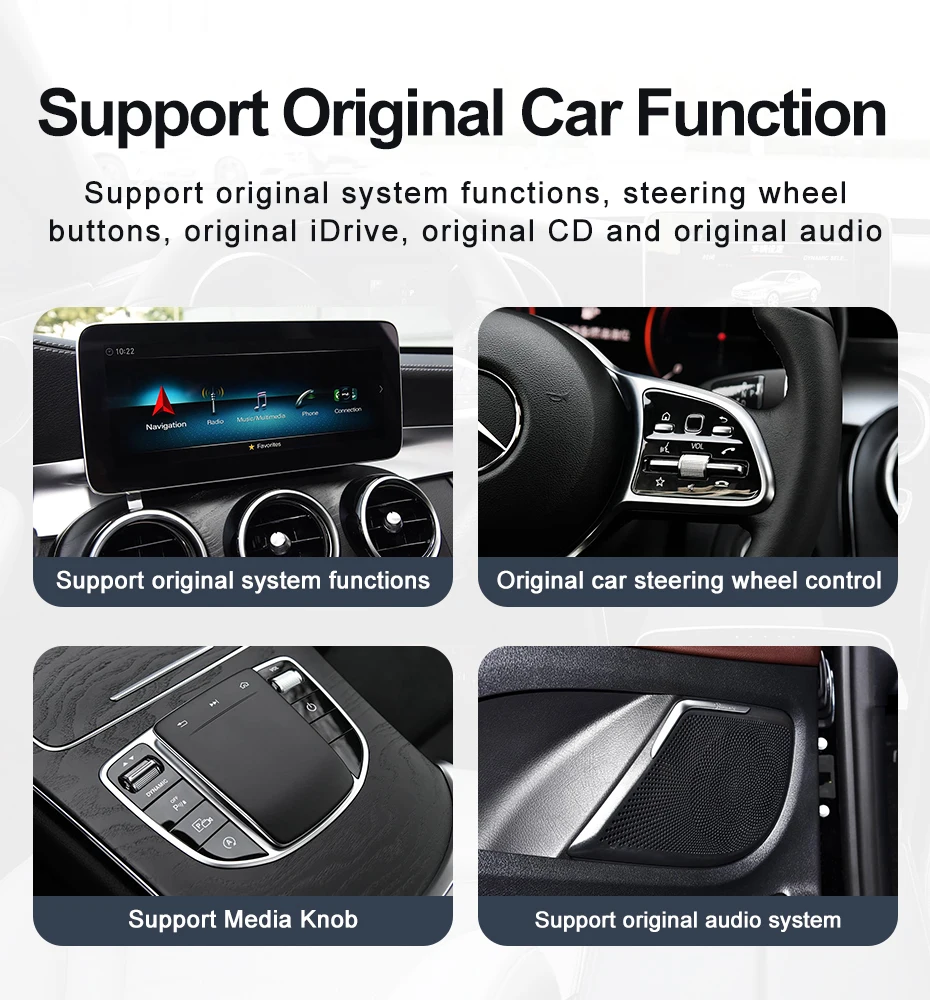 Android14 Car Multimedia Wireless AUTO CarPlay 12.3inch Screen For Mercedes Benz