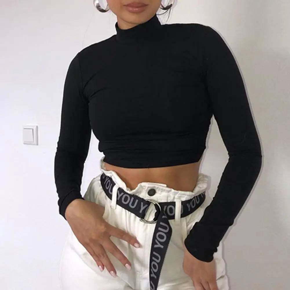 

Women Top Popular Moisture Wicking Women Blouse Sexy Navel Exposed Cropped Tops Daily Clothing