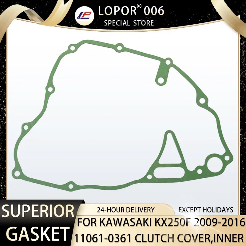 

Lopor Motorcycle Engine Crankcase Clutch Cover Inner Gasket For Kawasaki KX250F 2009-2016 KX 250 F 11061-0361