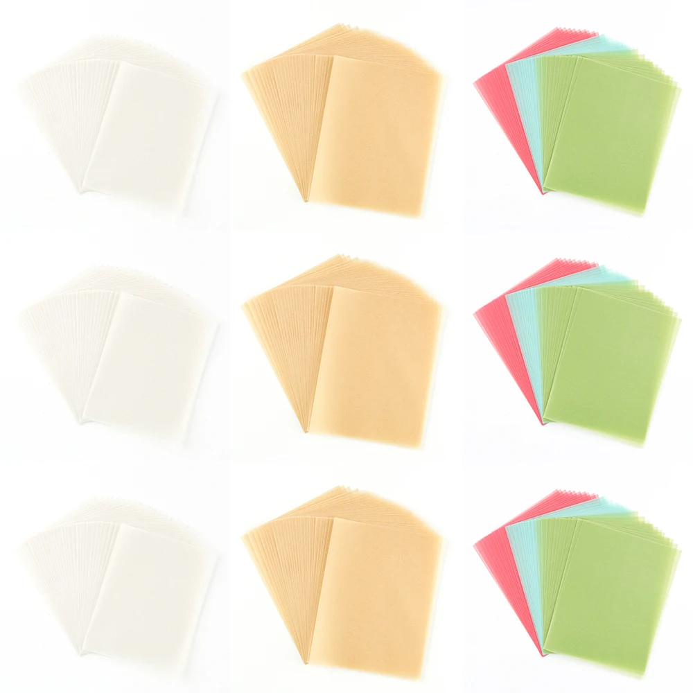 

Bundle Deal Colored Frosted Smooth Vellum Paper Sheets Heat Resistant Translucent Tracing Paper for DIY Shaker Card 4.25*5.5inch