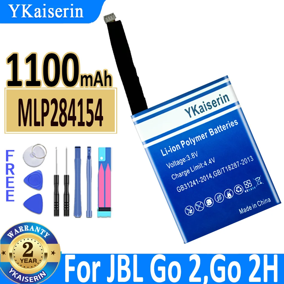 

Аккумулятор ykaisсеребрин 1100 мАч для упаковщика, mp3;JBL Go 2 Go2,Go 2H;MLP284154;1ICP3/41/54 сменная батарея + трек-код