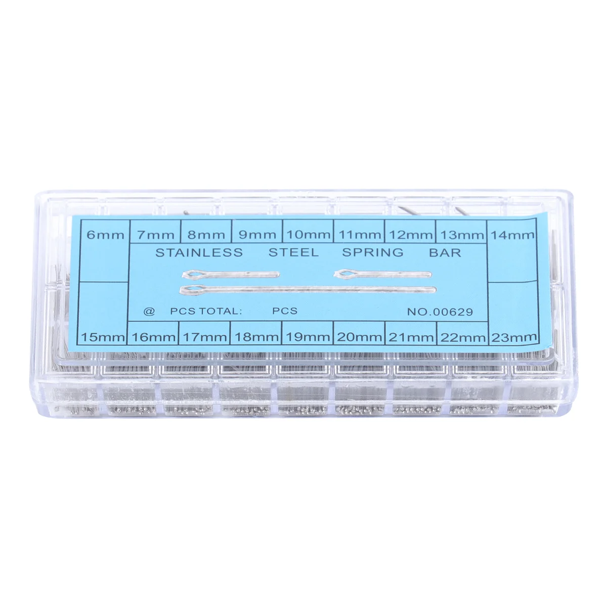 

360pcs Stainless Steel Watch Band Link Cotter Spring Bars Tools in 18 Different Sizes - 6mm-23mm (Silver)