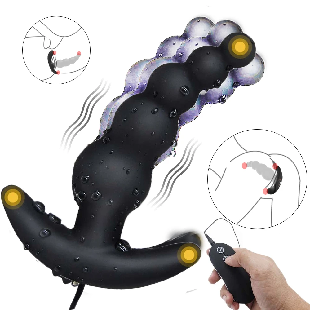 10 Frequency Vibrating Prostate Massager Anal Plug Dildo Vibrator Anal Beads Butt Plug Vibrators For Men Adult Product