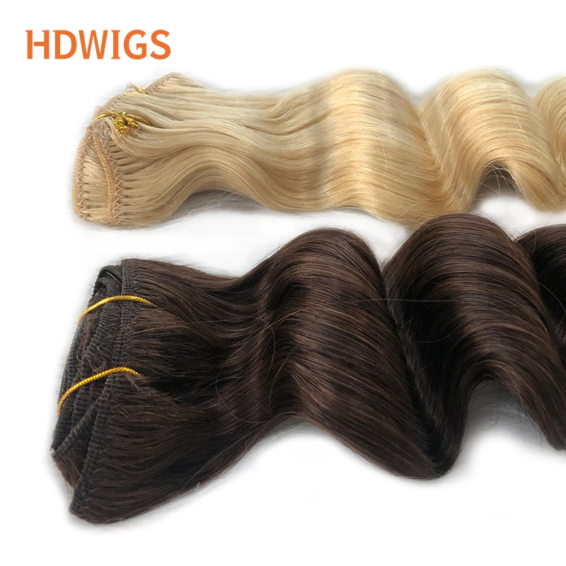 onda solta, hairpiece natural, extensão do cabelo, 7 grampos, 70g, 100g, 120g