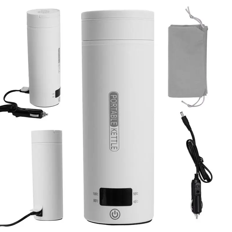 

400ml Car Electric Kettle 12V Travel Electric Heated Mugs Portable LCD Display Quickly Heating Universal Temperature Control Mug