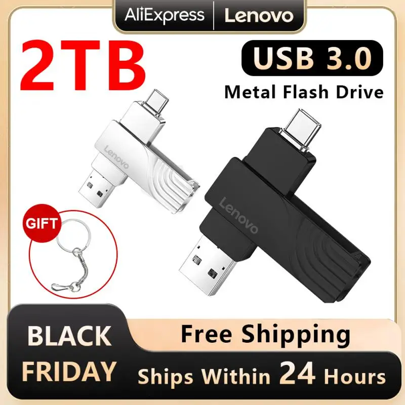 Lenovo Usb Flash Drive 2Tb 1Tb Pen Drive Usb 3.0 Pendrive 128Gb Flash Memory Stick 128Gb U Disk Impermeabile Per Laptop Pc Tablet