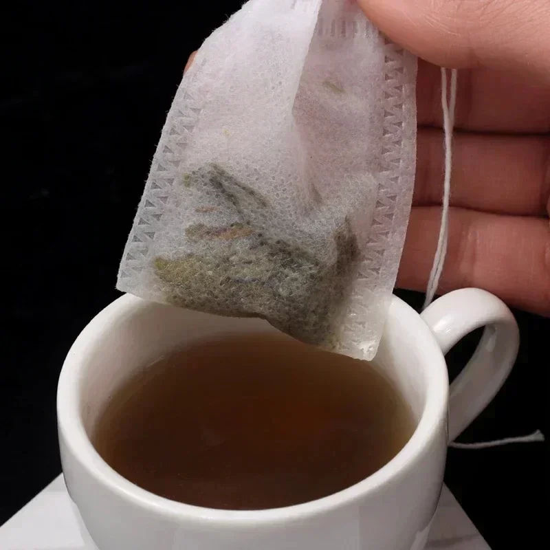 Disposable Tea Bags Filter Paper Non-woven Sealing Teabags with Drawstring Kitchen Teaware Coffee Loose Tea Spice Bag 50/500PCS