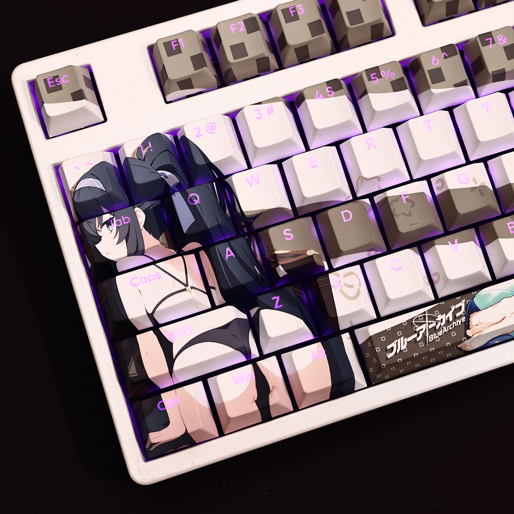 108KeysSetBlueArchiveKozekiUiPBTKeycapsAnimeGamesBeautyGirl