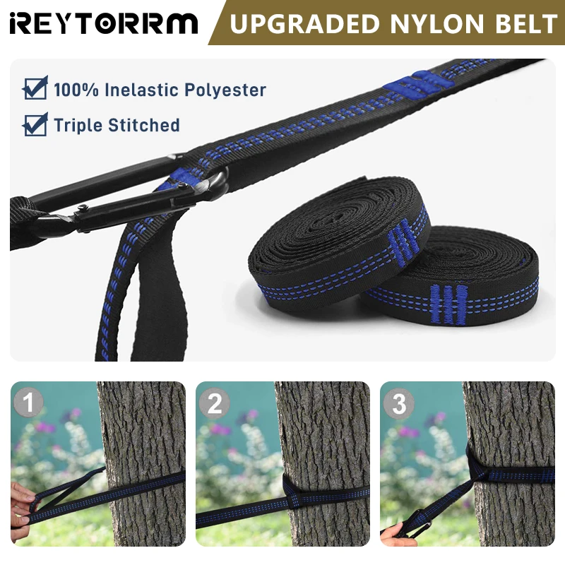 Camping Hammock Single 220x100cm Can hold 500lbs camping hammock