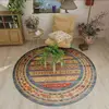 Retro Boho Round Carpet Rugs and Carpets for Home Living Room Decor Lounge Area Rug Large Persian Luxury Decoration Bedroom Mat 1