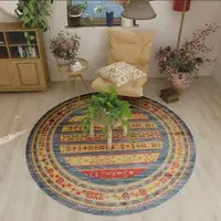 Retro Boho Round Carpet Rugs and Carpets for Home Living Room Decor Lounge Area Rug Large Persian Luxury Decoration Bedroom Mat 1