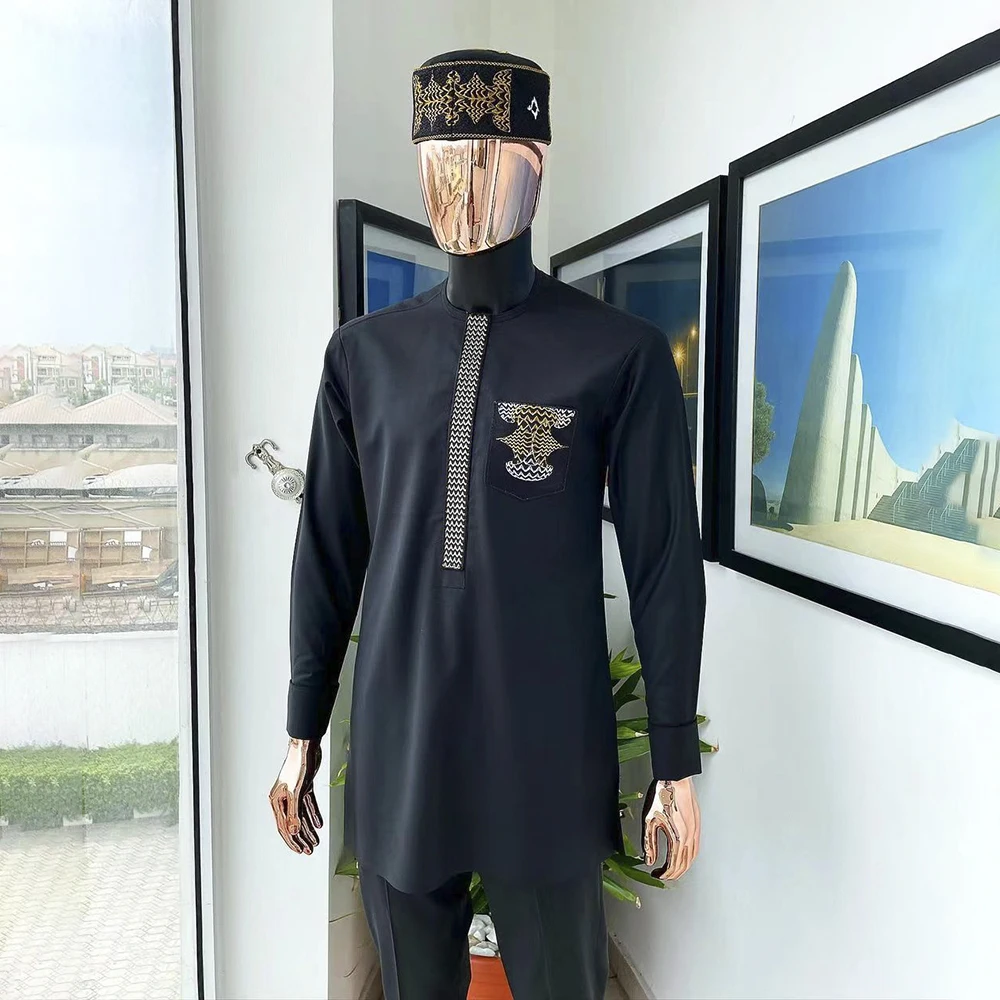 H & D ������ī Bazin Riche ���� Ankara Dashiki ���� Agbada �������� Boubou ���� ���� 3 PCS ��Ʈ ��ȥ�� ��Ƽ ��