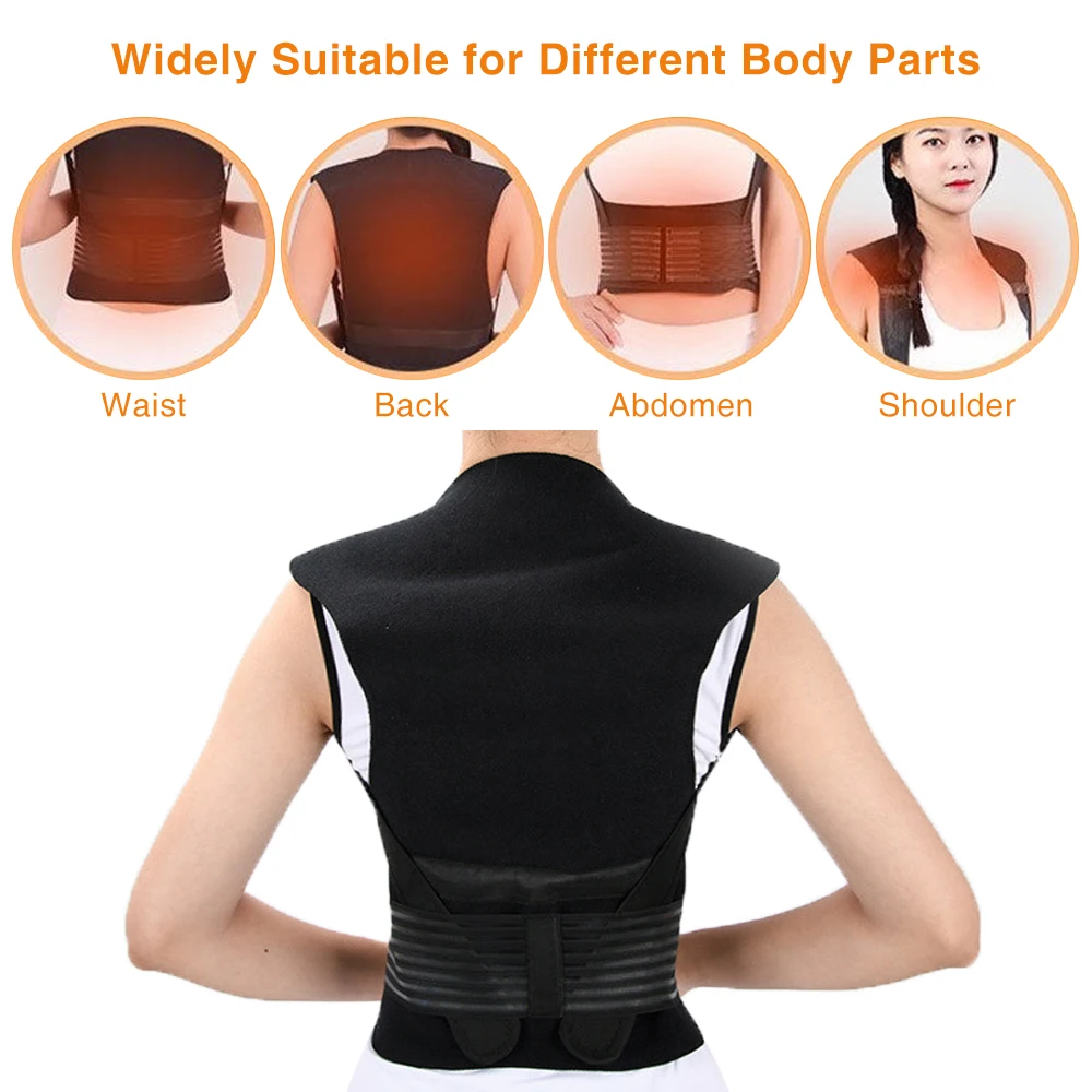New 111pcs Magnets Heated Vest Posture Corrector Waist Brace Self Heating Lumbar Pad Corset for Back Support Pain Relief