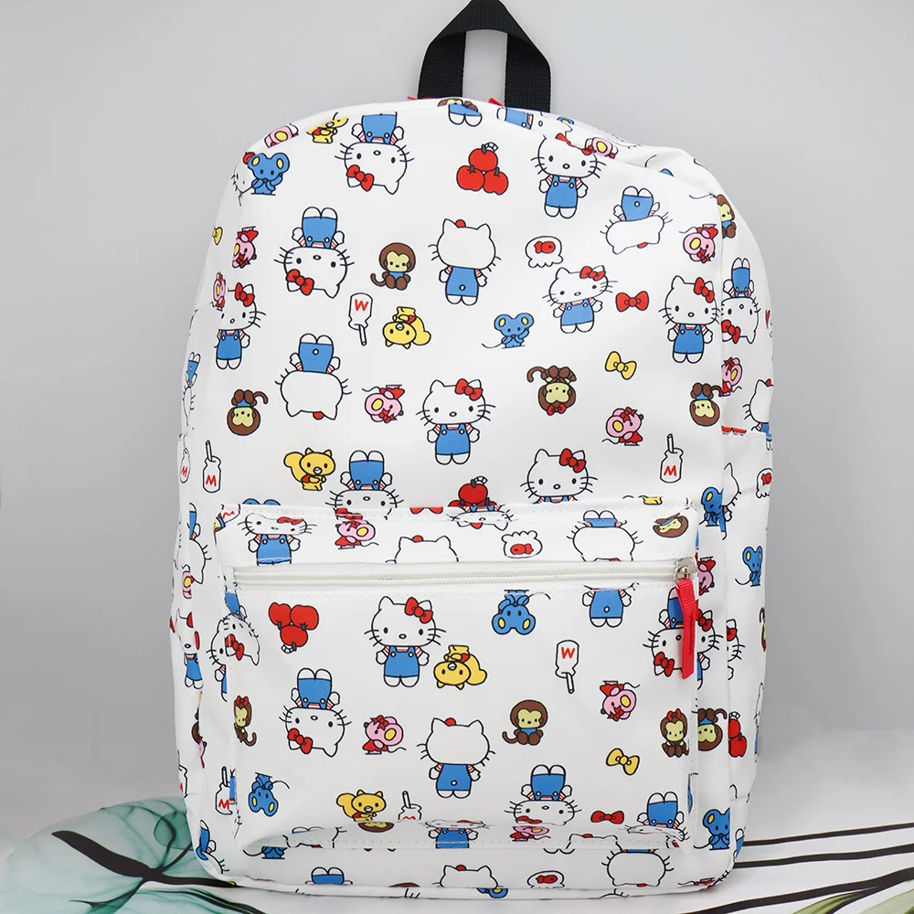 Mochila escolar Kawaii Sanrio HelloKitty para mujer, mochila de estilo universitario, ligera, de gran capacidad, 1 unidad