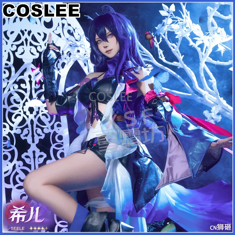 

COSLEE Seele Vollerei Cosplay Anime Game Honkai: Star Rail Costume Lovely Sweet Butterfly Uniform Women Halloween Party Outfit