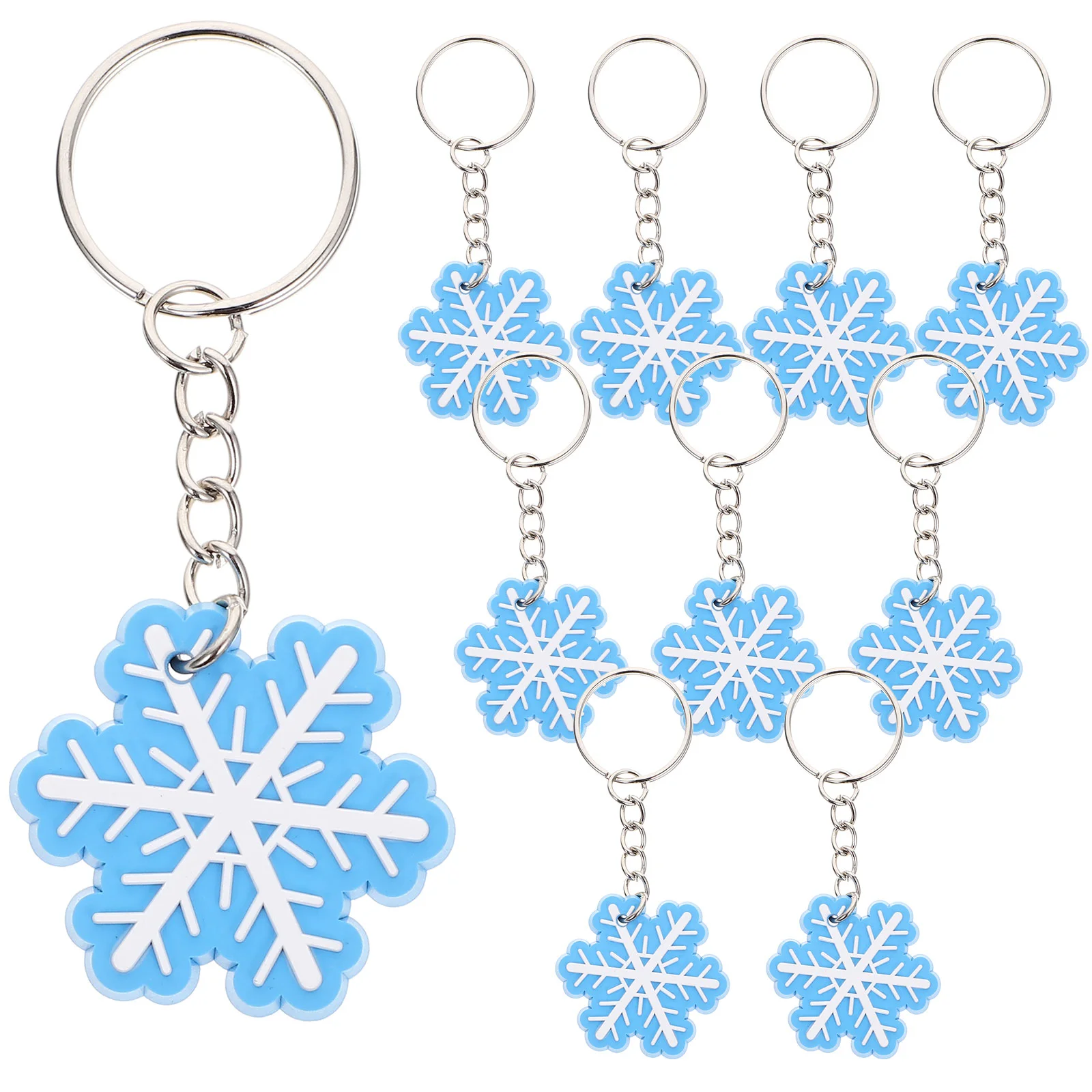 

Snowflake Keychain Christmas Keyring Jewelry Car Key Chain Ring Holder Blue Snowflake Key Ring Keychain Souvenir