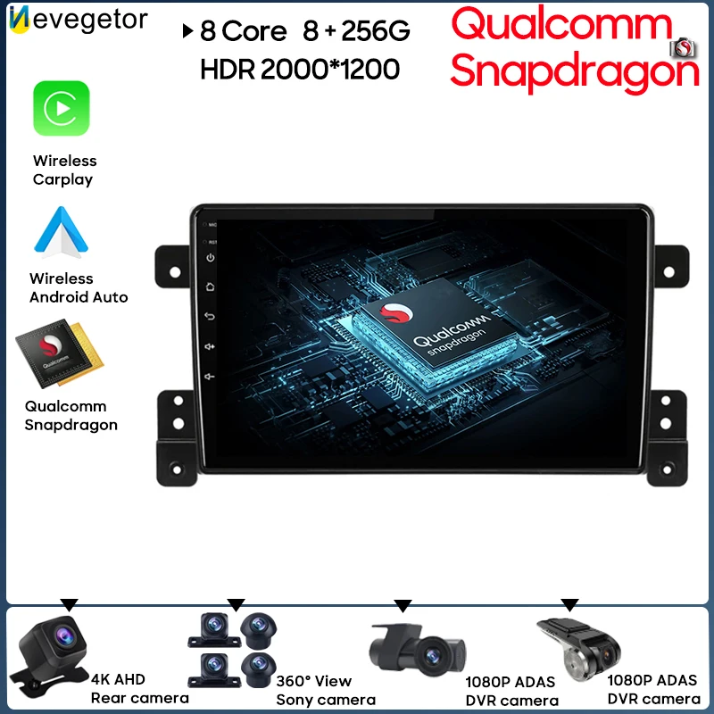 

Для Suzuki Grand Vitara 3 2005 - 2015 Автомобильное радио Мультимедийный видеоплеер Навигация GPS Android 11 No 2din DVD