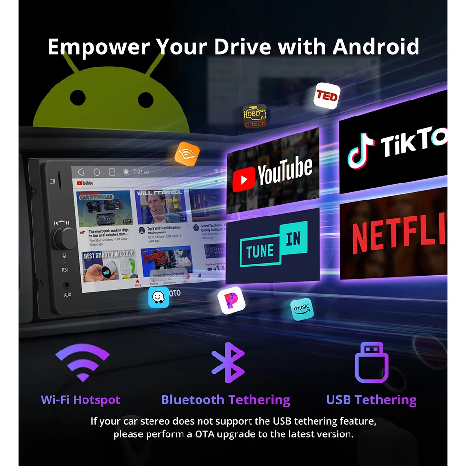 ATOTO 7インチ 2DINアンドロイドカースクリーンラジオ トヨタ カムリ カローラ用 GPSナビゲーション Bluetooth CarPlay  Android Auto カーオーディオ A5 - AliExpress