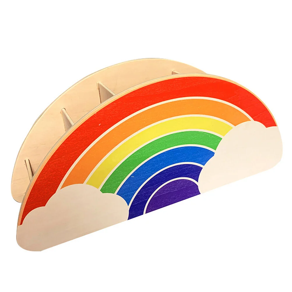 

Rainbow Pen Desk Detachable Organizer Desktop Stationery Supply Wooden Holder Make Storage